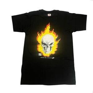 Vintage 1990s Marvel Ghost Rider Flame Skull T-Shirt